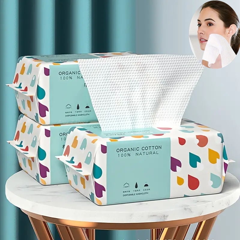 Home Textiles Face Towel - 100 Counts Disposable Thick 100% Cotton