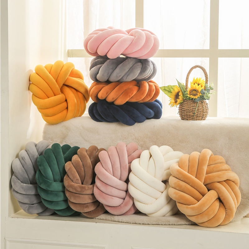 Floor Cushion Pouf - Pillow with Three Strands of Rope