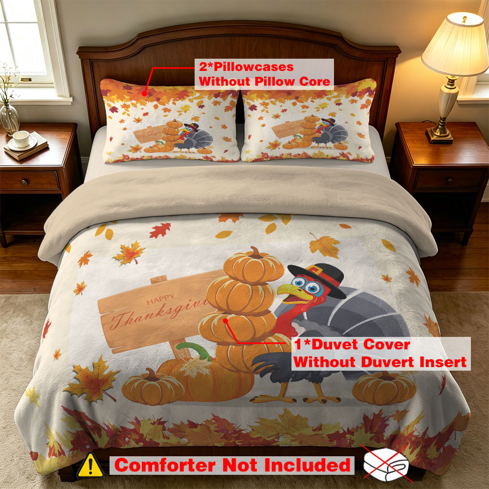 Duvet Insert White - Milk Velvet 3‑Piece Bedding Set (1