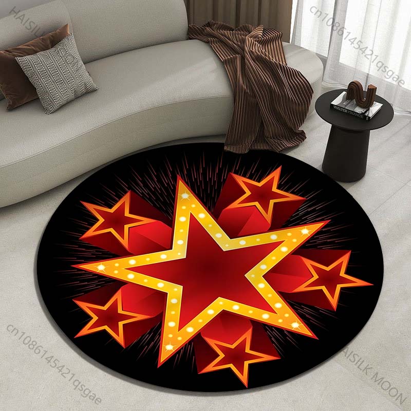Home Textiles Luxury - Multiple sizes Five glowing red stars