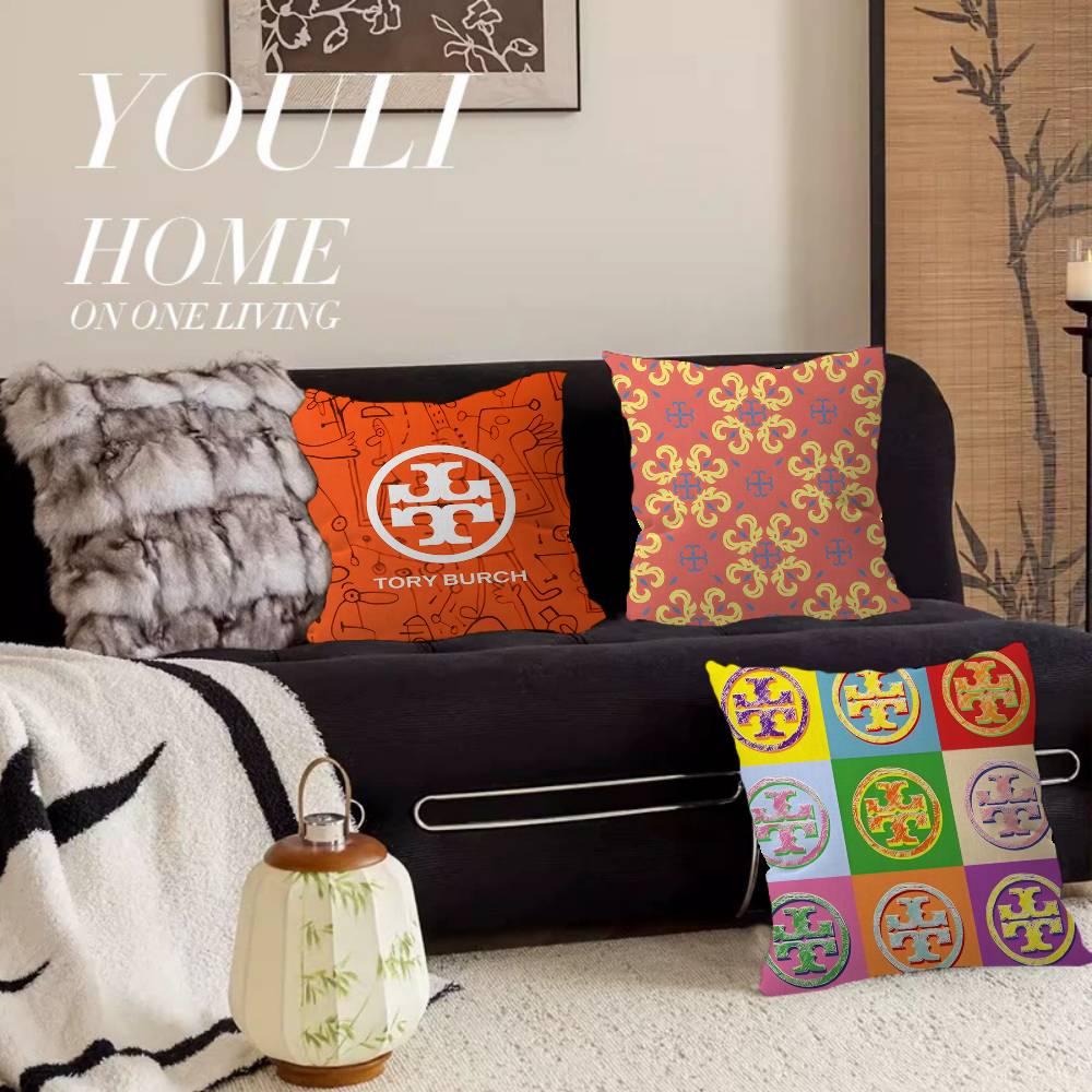 Home Textiles Luxury - Luxury Brand T-Tory B-Burch Logo Cushion