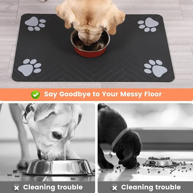Pet Placemat Dog Food Bowl Mat - Mattress Protector Waterproof ulasan dan harga