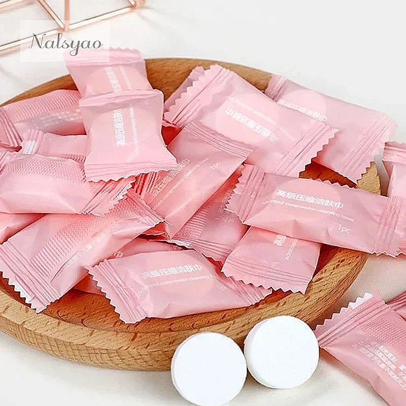 50pcs Compressed Towel Travel  - Home Textiles Face Towel ulasan dan harga