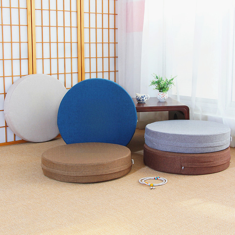 40x6cm Linen Tatami Meditation - Floor Cushion Pouf ulasan dan harga