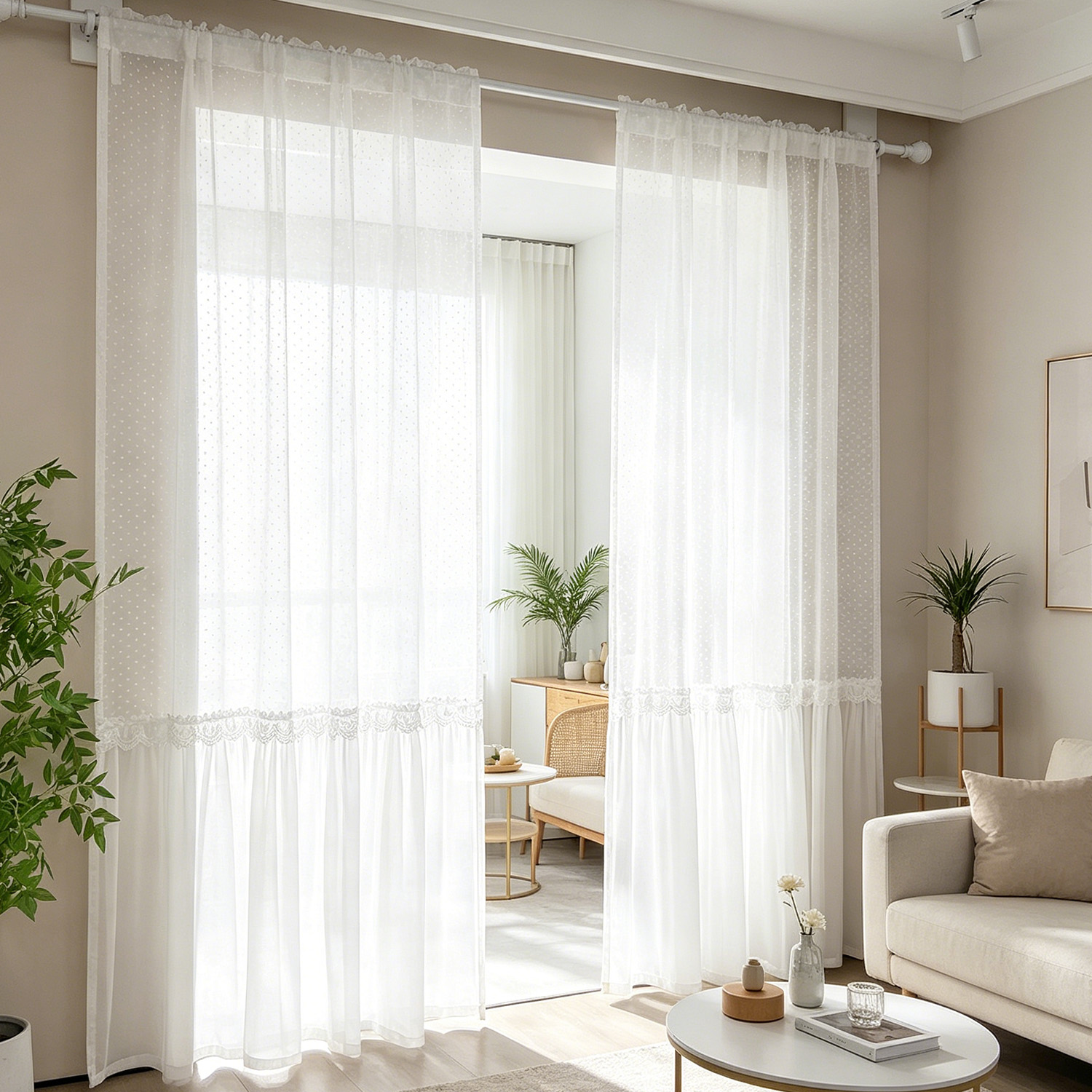 French Romantic Sheer Curtain  - Home Textiles France ulasan dan harga