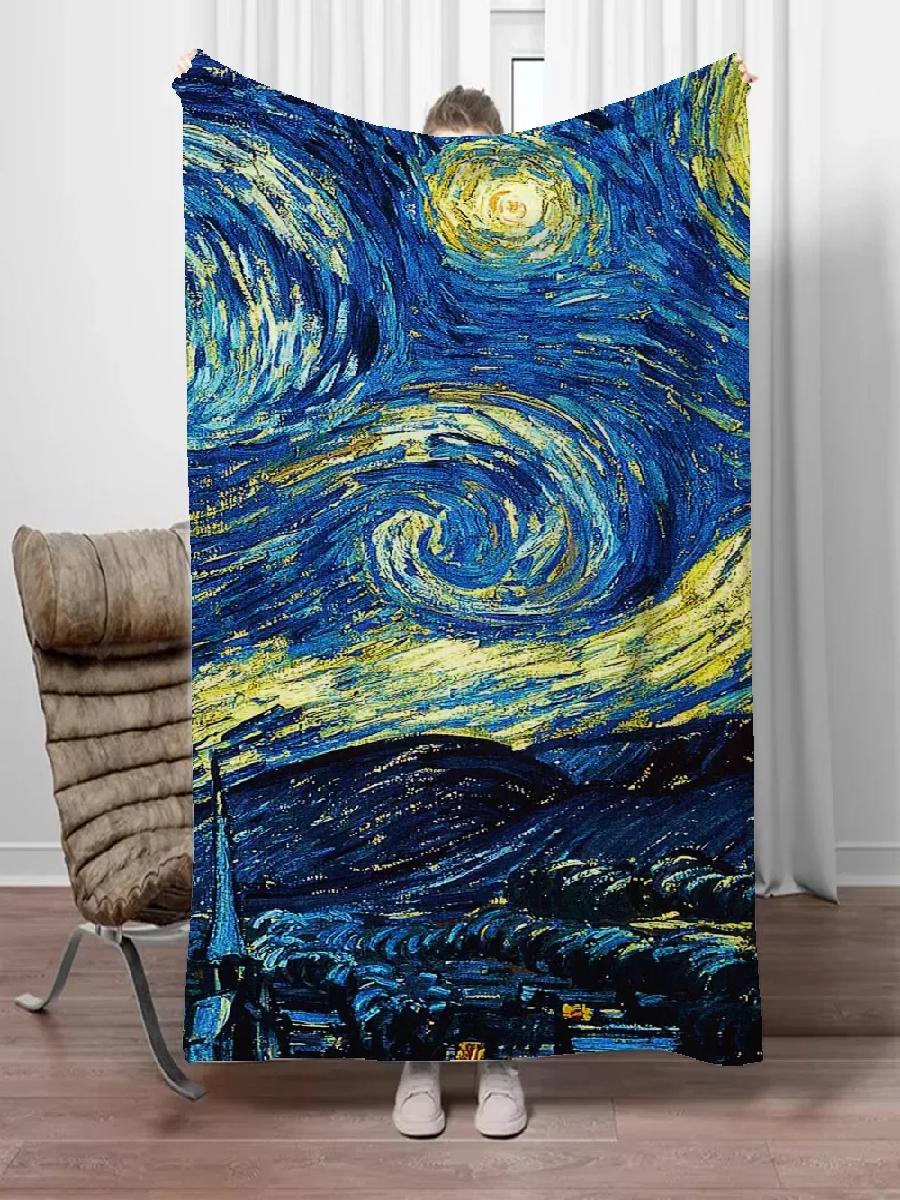 Van Gogh Boho Throw Blanket fo - Home Textiles Luxury ulasan dan harga