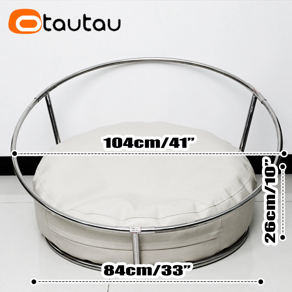 OTAUTAU Soft Faux Leather Roun - Floor Cushion Pouf ulasan dan harga