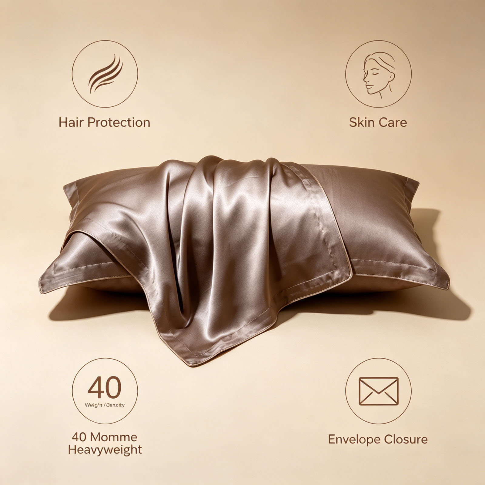 2 Pcs Silk Pillowcase Queen Si - Home Textiles Luxury ulasan dan harga