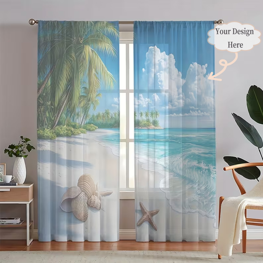 Custom 2D Flat 2pcs Sheer Curt - Home And Textiles ulasan dan harga