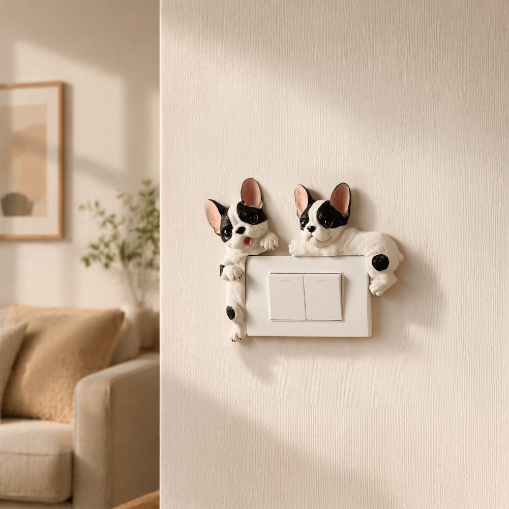 3D French Bulldog Resin Light  - Home Textiles France ulasan dan harga