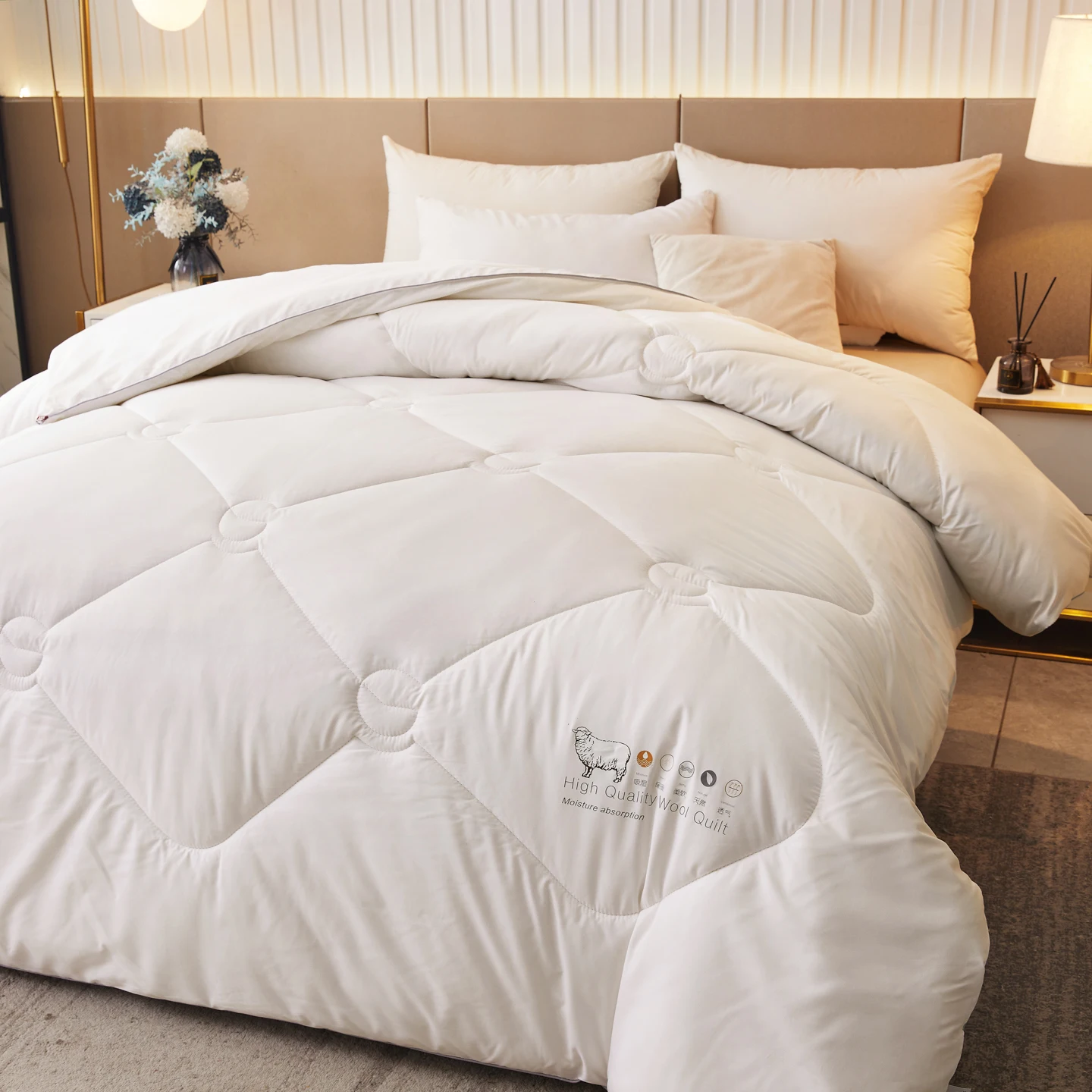 Luxury 100% Wool Quilt Core Au - Duvet Insert White ulasan dan harga