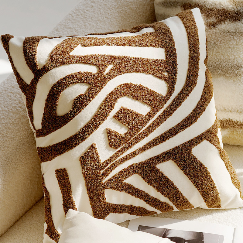 45x45CM Brown Vintage Nordic T - Home Textiles Luxury ulasan dan harga