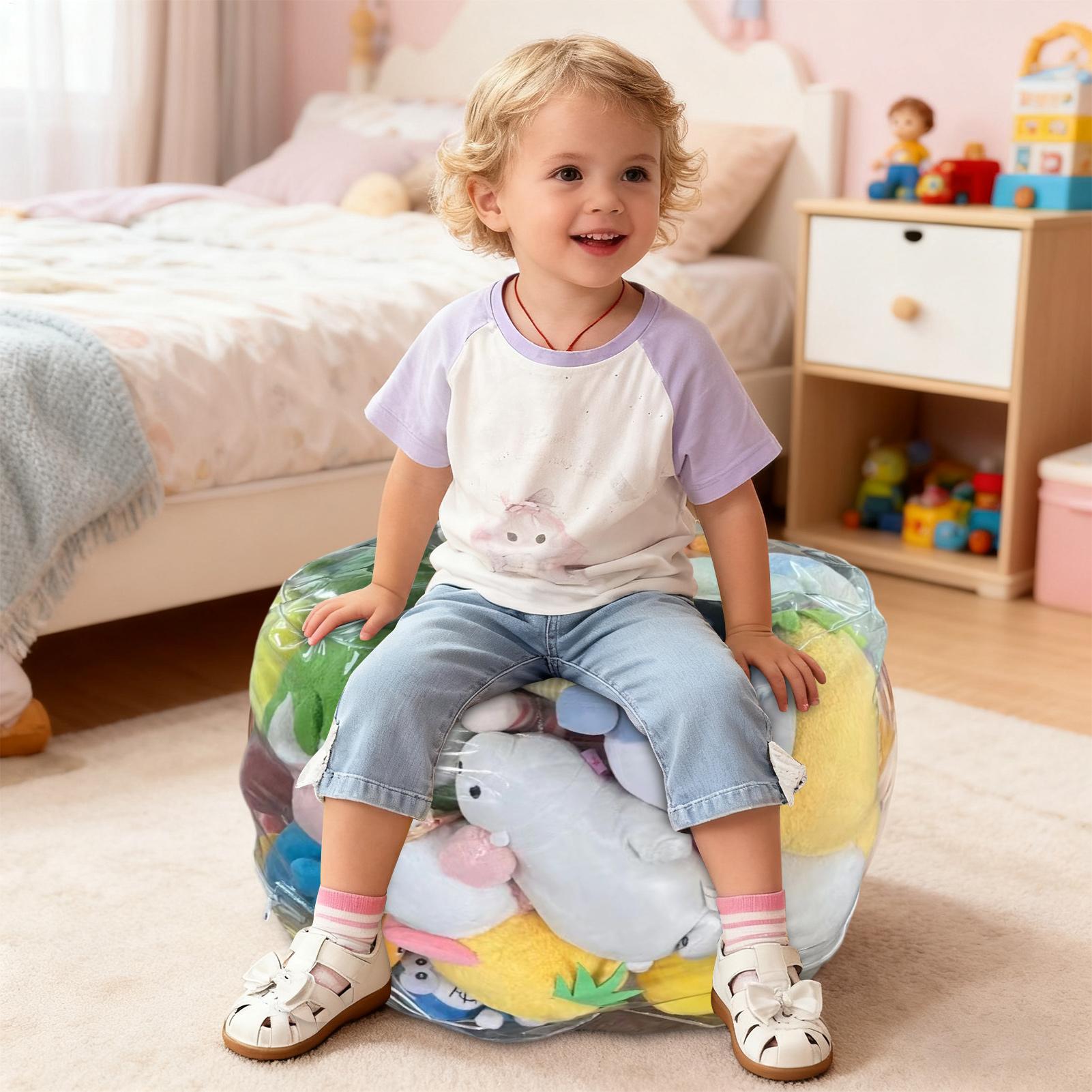 Clear Animal Storage Chair Plu - Floor Cushion Pouf ulasan dan harga