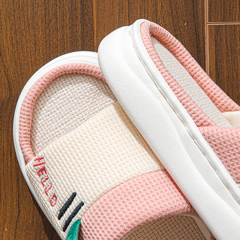New Style Linen Slippers for W - Home And Textiles ulasan dan harga