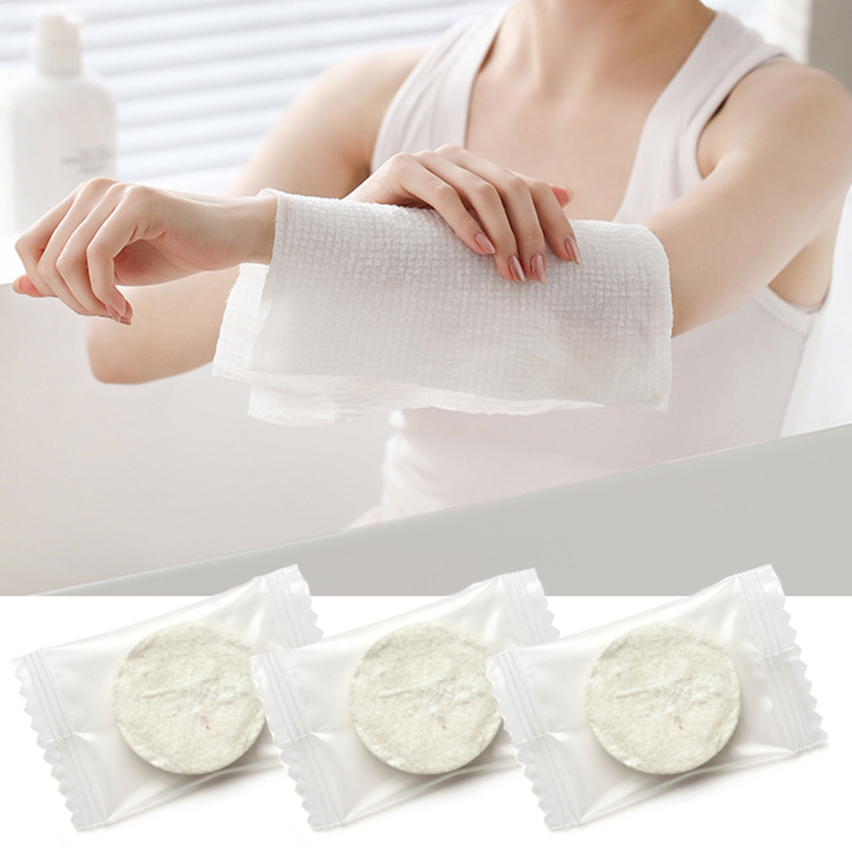 100Pcs Portable Compressed Tow - Home Textiles Face Towel ulasan dan harga