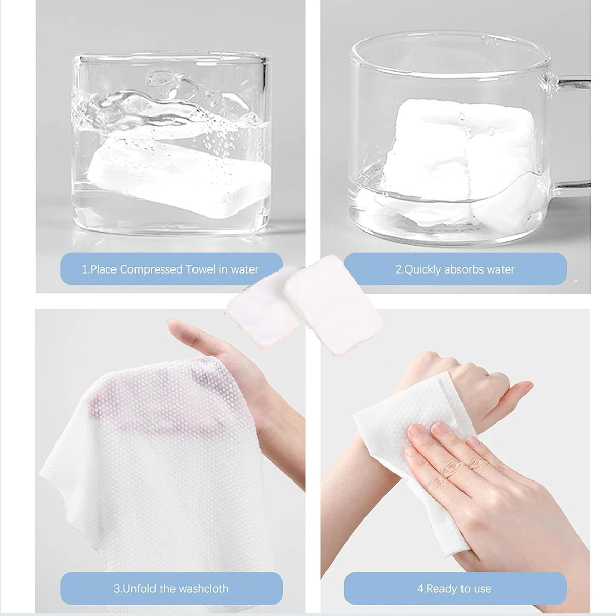 100Pcs Portable Compressed Tow - Home Textiles Face Towel ulasan dan harga