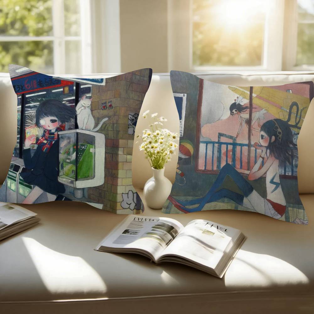 Art Aya Takano Girl  Pillow An - Aya Home Textiles ulasan dan harga