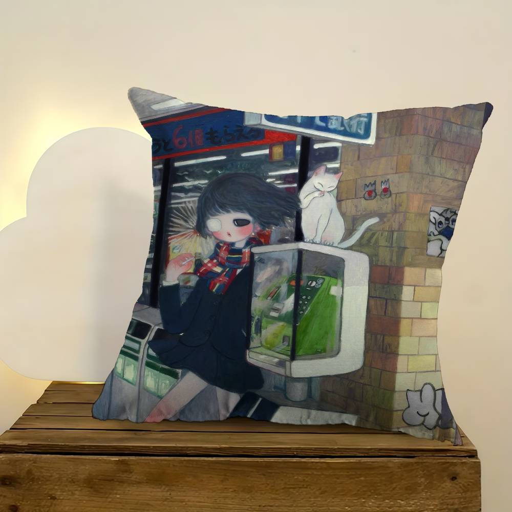 Art Aya Takano Girl  Pillow An - Aya Home Textiles ulasan dan harga