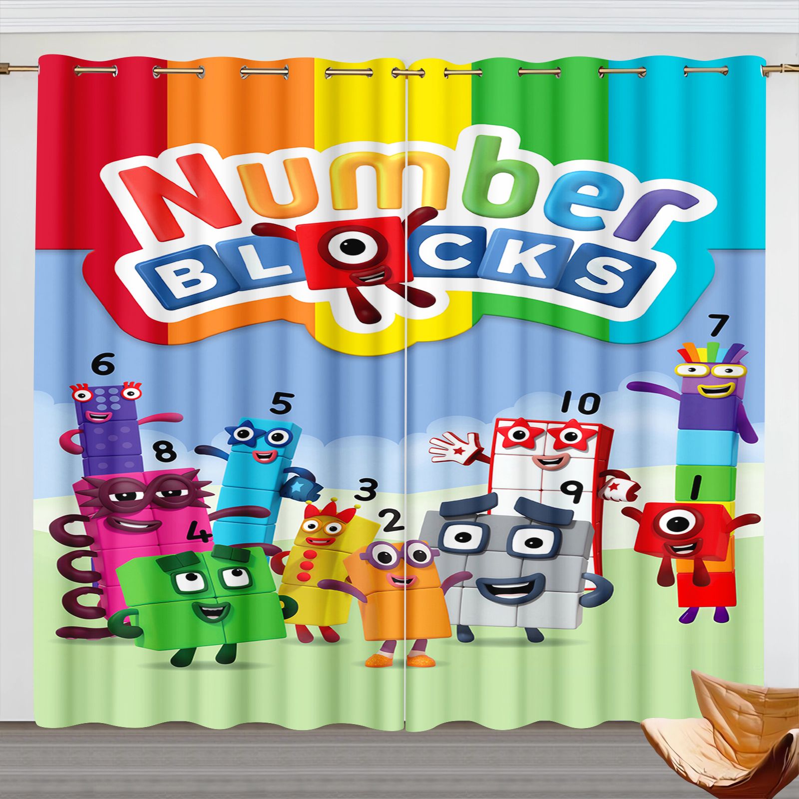 Numberblocks Cartoon Curtains, - Home Textiles France ulasan dan harga