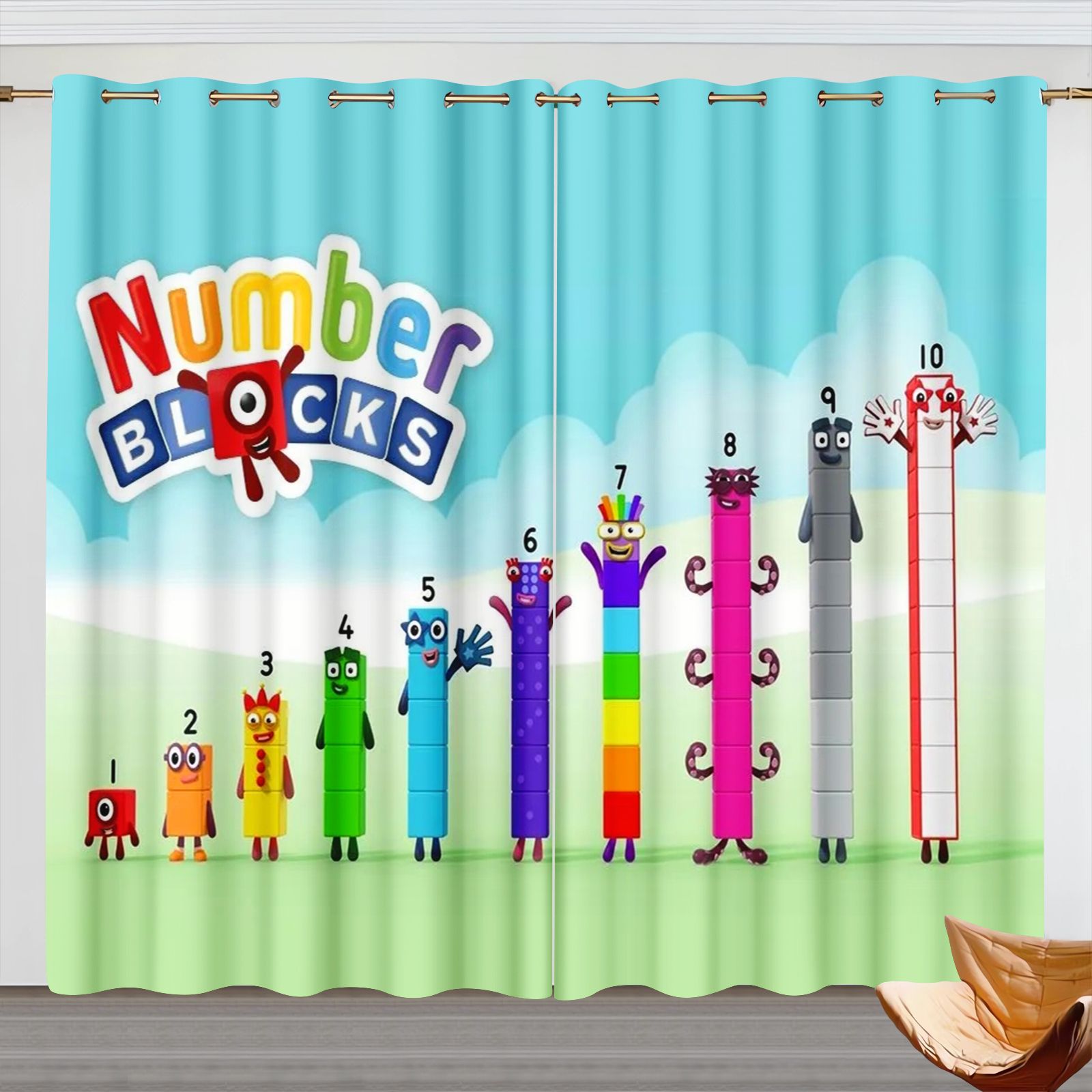 Numberblocks Cartoon Curtains, - Home Textiles France ulasan dan harga