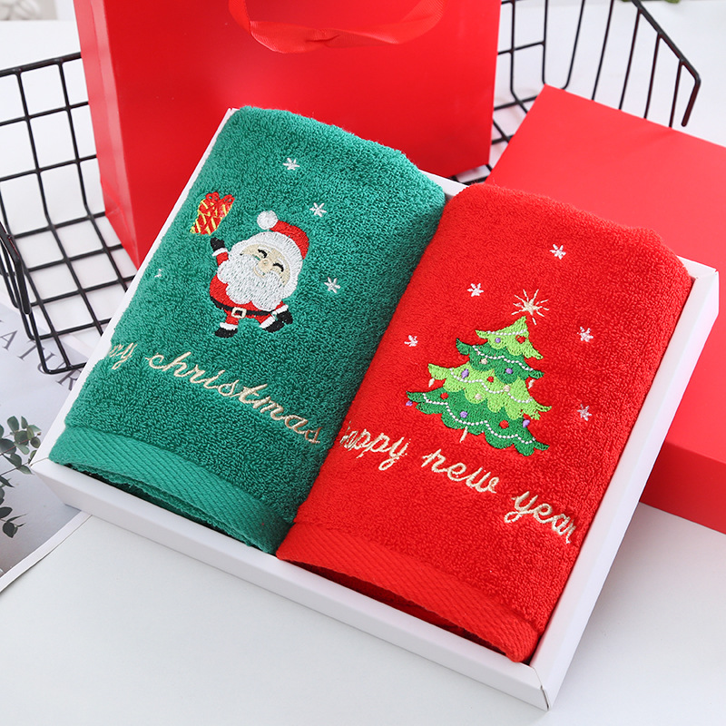 Christmas Towel Gift Box Set T - Home Textiles Face Towel ulasan dan harga
