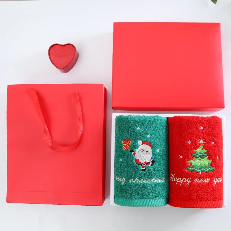 Christmas Towel Gift Box Set T - Home Textiles Face Towel ulasan dan harga