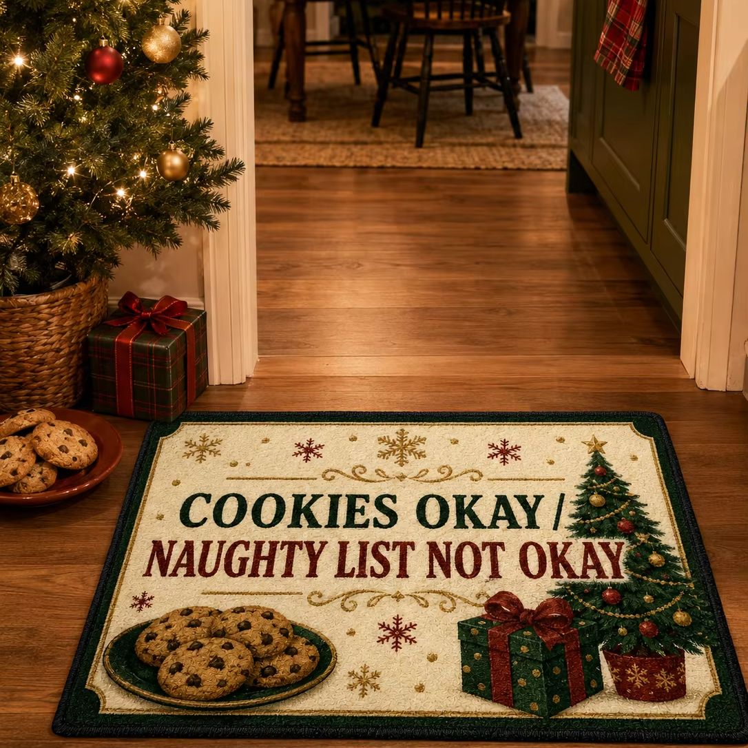 Christmas Doormat Cookies Okay - Home Textiles List ulasan dan harga
