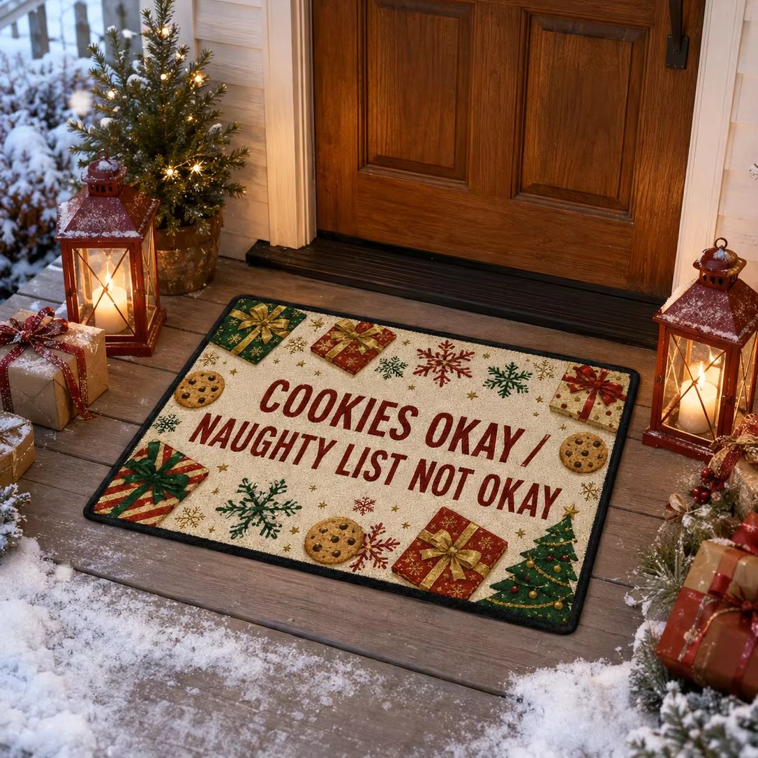 Christmas Doormat Cookies Okay - Home Textiles List ulasan dan harga