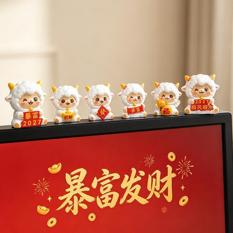 Cute Lucky Sheep Figurines 202 - Home Textiles Designer ulasan dan harga