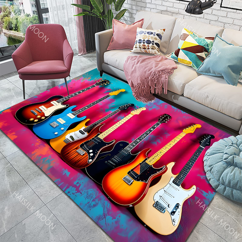 Music Lovers Rock Guitar Patte - Home Textiles Luxury ulasan dan harga