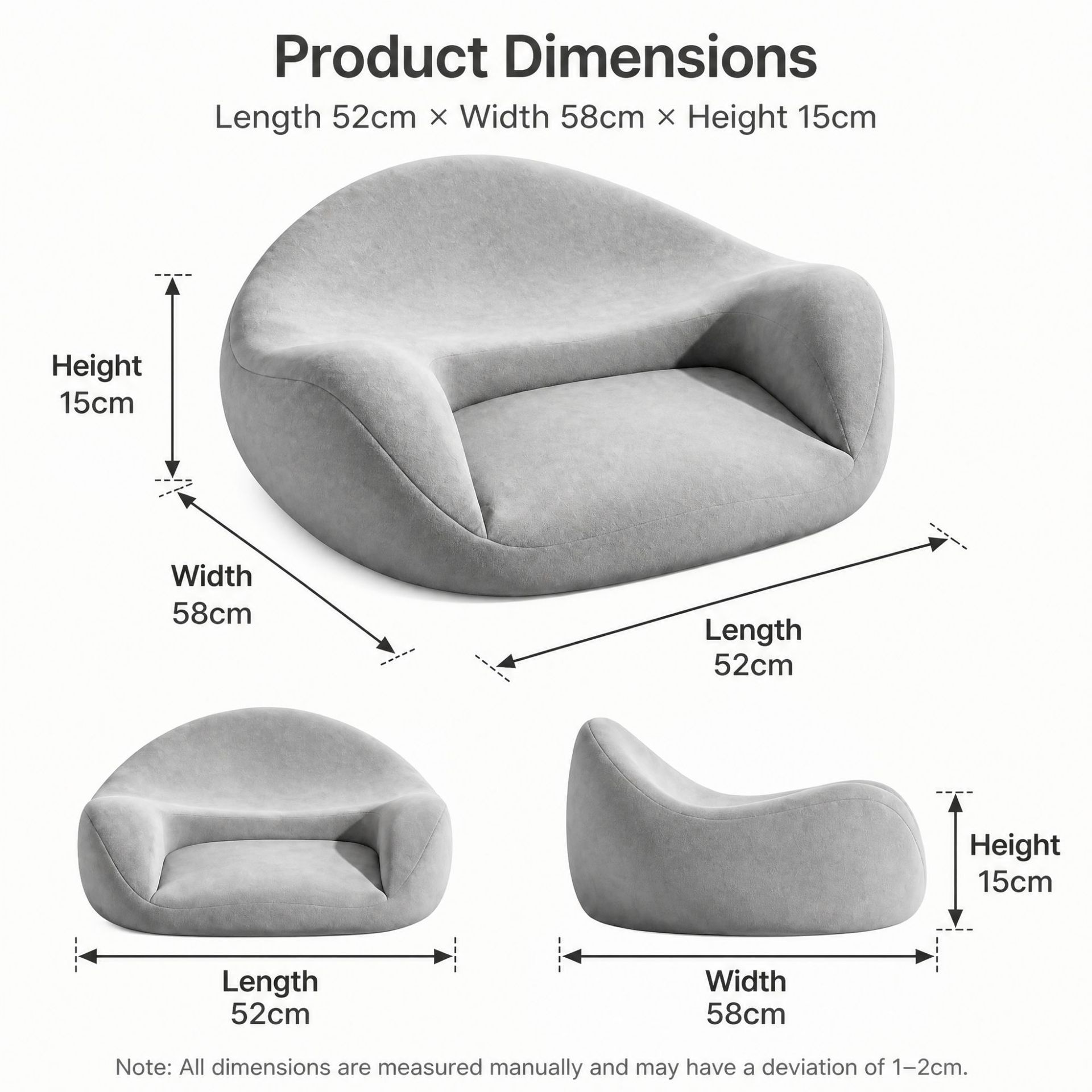 Memory Foam Meditation Cushion - Floor Cushion Pouf ulasan dan harga