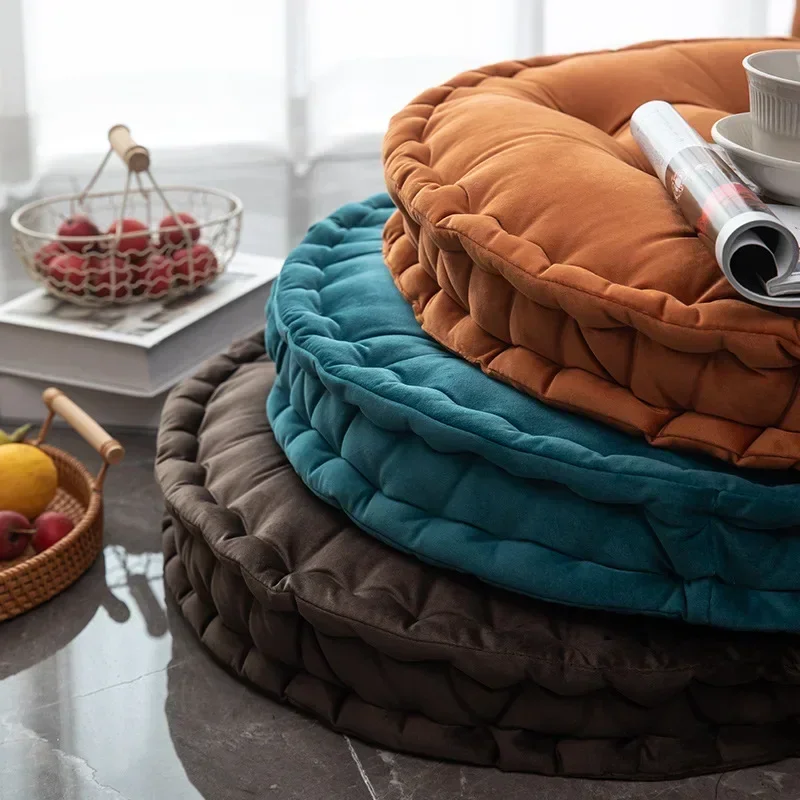 60x60cm Nordic Plain Velvet Ta - Floor Cushion Pouf ulasan dan harga