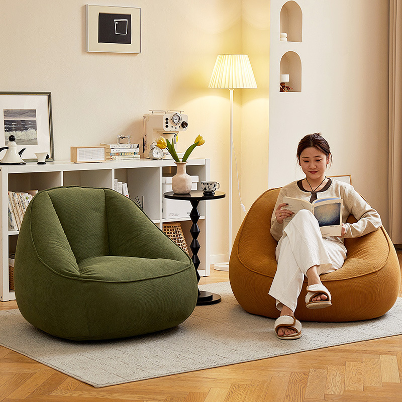 Single Bean Bag Sofa Living Ro - Floor Cushion Pouf ulasan dan harga
