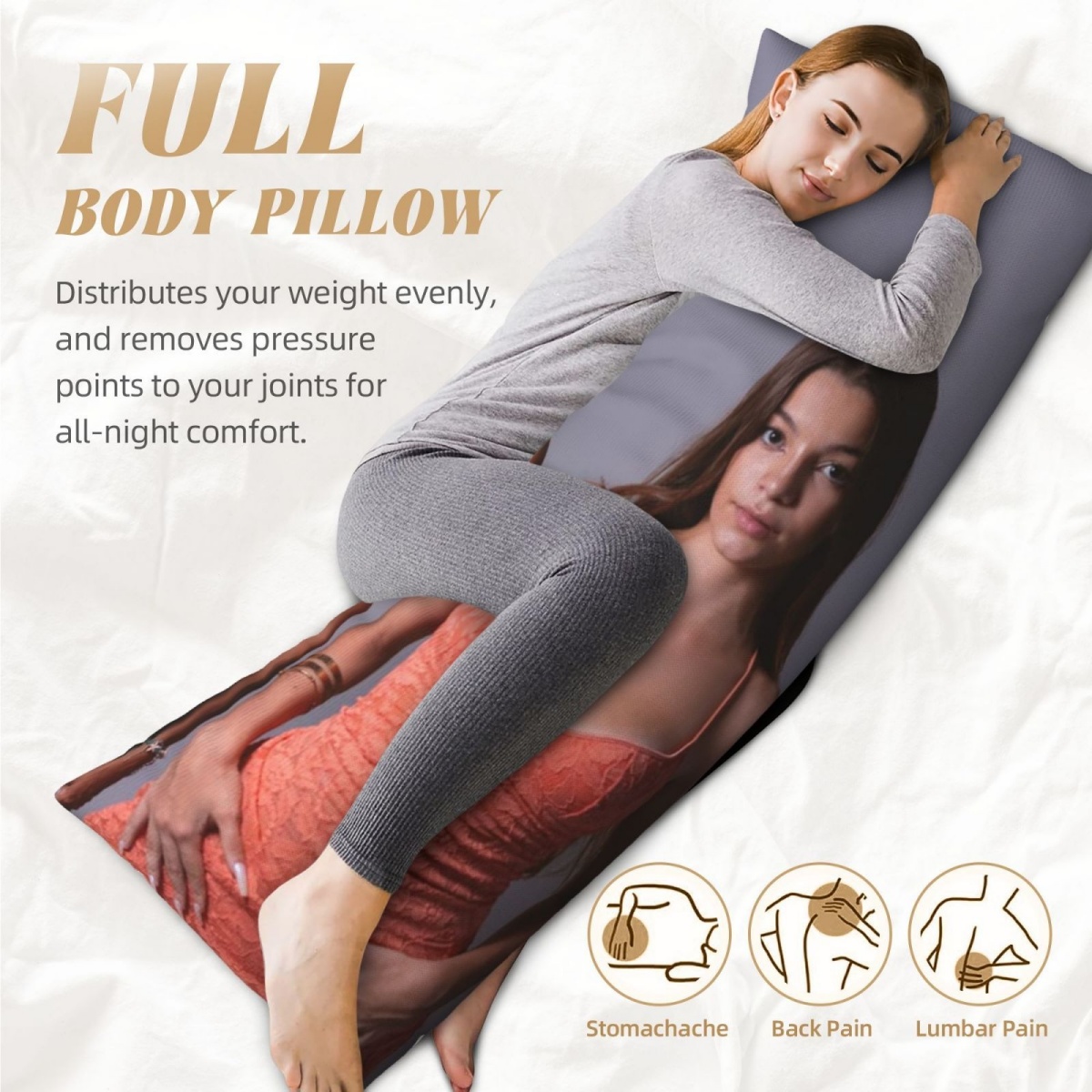 1 Custom Photo Body Pillowcase - Home And Textiles ulasan dan harga