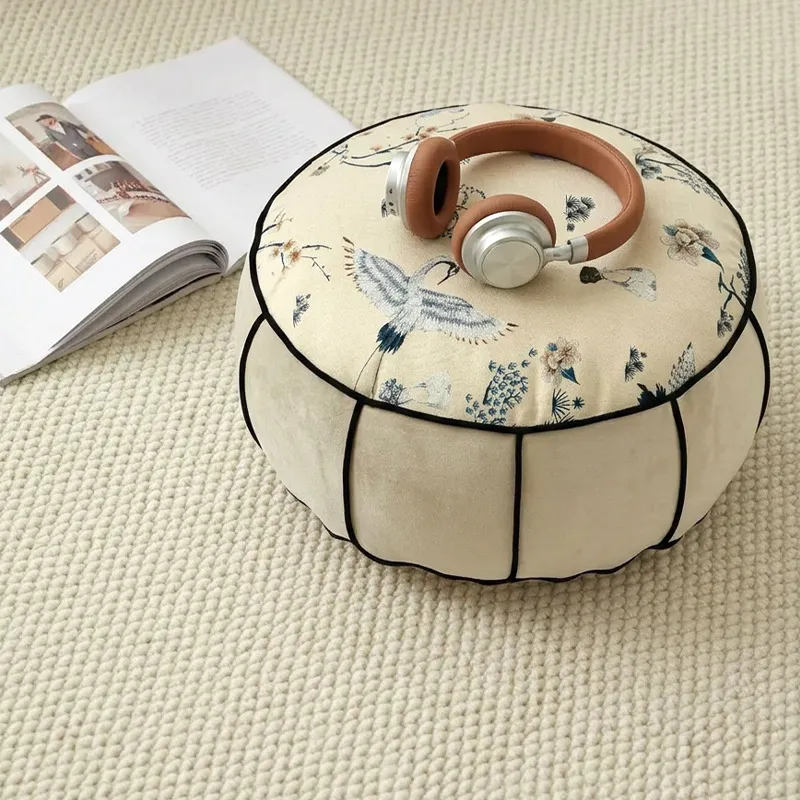 Round Chinese Style Floor Pouf - Floor Cushion Pouf ulasan dan harga