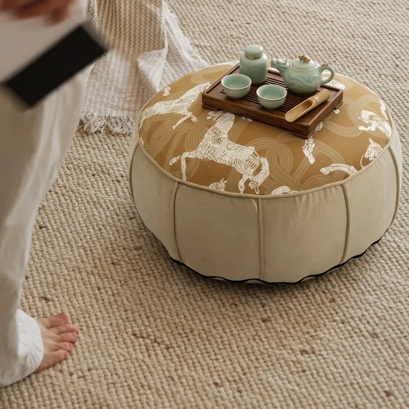 Round Chinese Style Floor Pouf - Floor Cushion Pouf ulasan dan harga