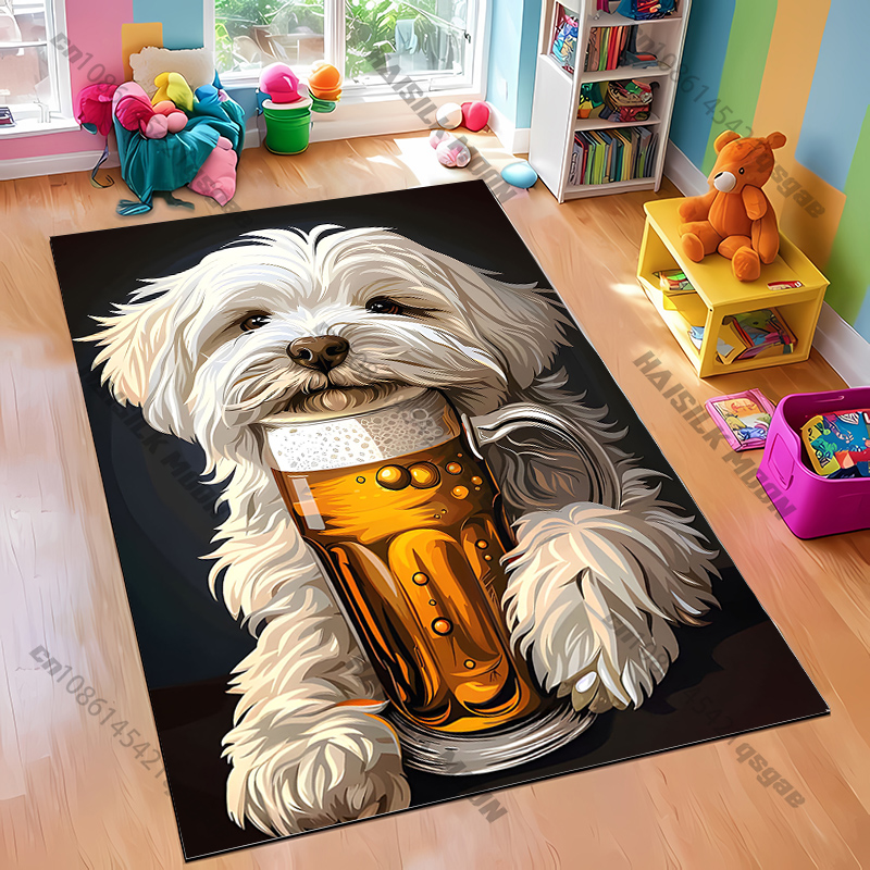 Dog-Themed Decorative Carpet D - Home Textiles Luxury ulasan dan harga